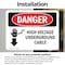 Signmission High Voltage Underground Cable Danger Sign, Vinyl Decal, 10in W x 7in L, 2PK OS-2PACK-DS-D-710-L-1335 - alternate 8